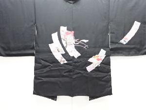 短冊に御所車模様絵羽織